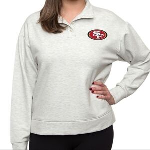 New San Fransisco NFL Pullover Top Sweatshirt Women's Small Gray Heather